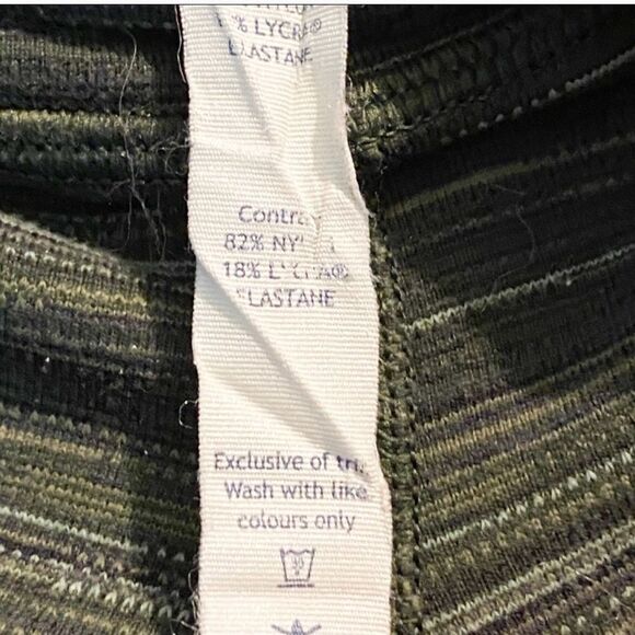 -Lululemon Wee striped leggings- olive green 4 perfect for fall - Picture 5 of 6